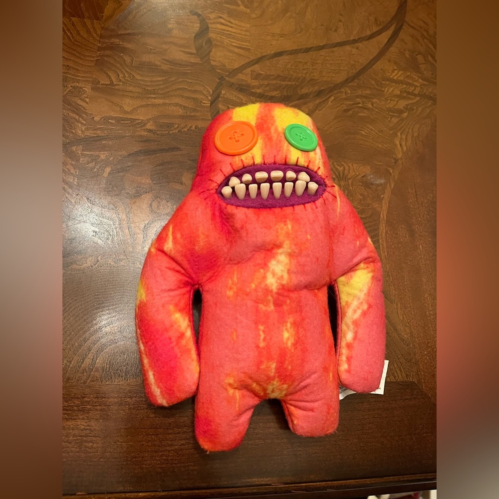 Funny Ugly Monster Plush Toys - Fuggler button eyes! Orange